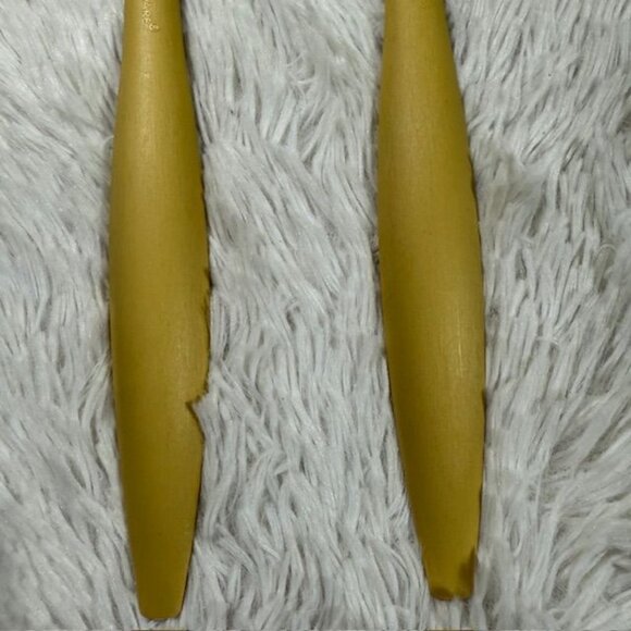 Vintage 4pc Tupperware Mustard Yellow Salad Forks and Cups - Picture 4 of 12